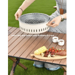Στρογγυλή Φορητή Ψησταριά Κάρβουνου BBQ 35x31x11cm K-705 - Image 3