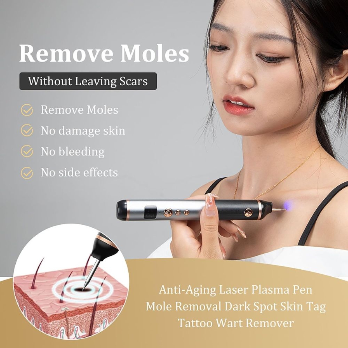 Στυλό Plasma Pen για Κηλίδες Δέρματος με LCD