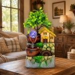 Συντριβάνι Feng Shui με LED και Νερόμυλο 18x14x34 cm