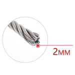 Συρματόσχοινο Ατσάλινo 2mm x 5m Bostools 869445