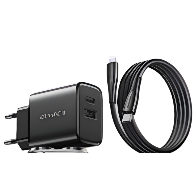 Ταχυφορτιστής 22.5W USB-C + USB-A Με Καλώδιο Lightning Awei PD85I-EU