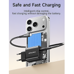 Ταχυφορτιστής 22.5W USB-C + USB-A Με Καλώδιο Lightning Awei PD85I-EU - Image 4