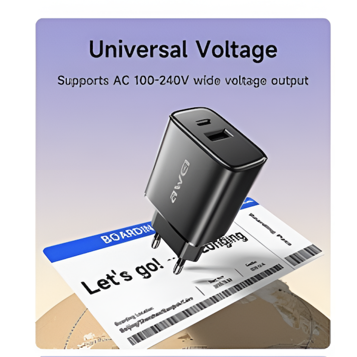 Ταχυφορτιστής 22.5W USB-C + USB-A Με Καλώδιο Lightning Awei PD85I-EU - Image 2