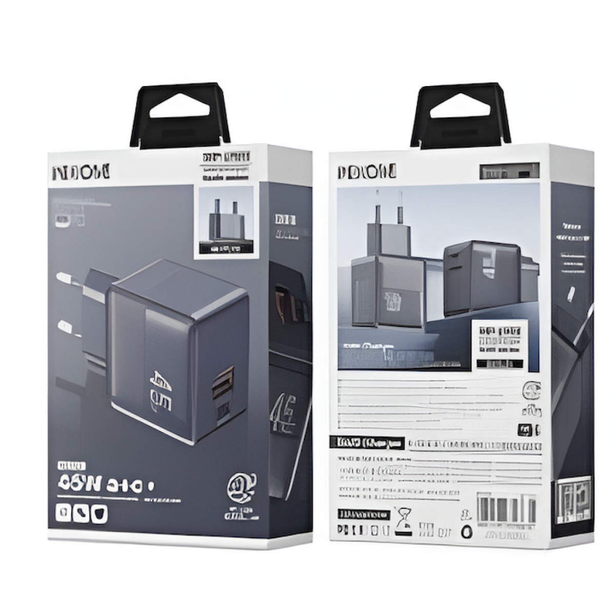 Ταχυφορτιστής GaN USB-C + USB-A 45W Wekome WP-U103 Γκρι - Image 2