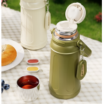 Θερμός Ανοξείδωτο Vacuum 700ml με Χερούλι SDS-27194