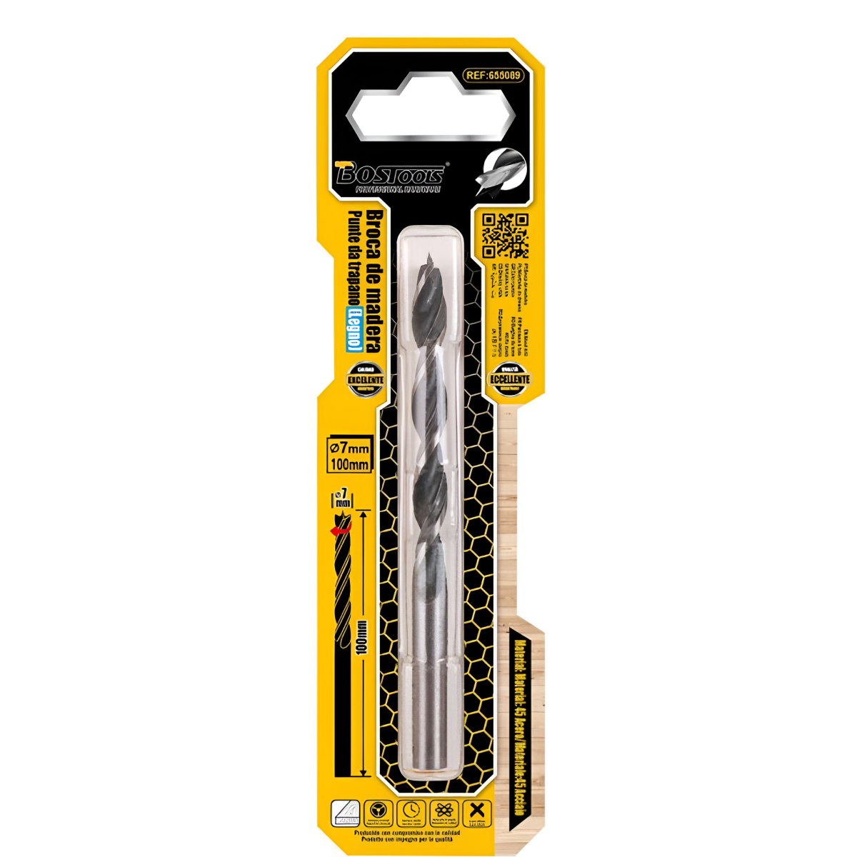 Τρυπάνι Ξύλου 7mm x 100mm Bostools 655089