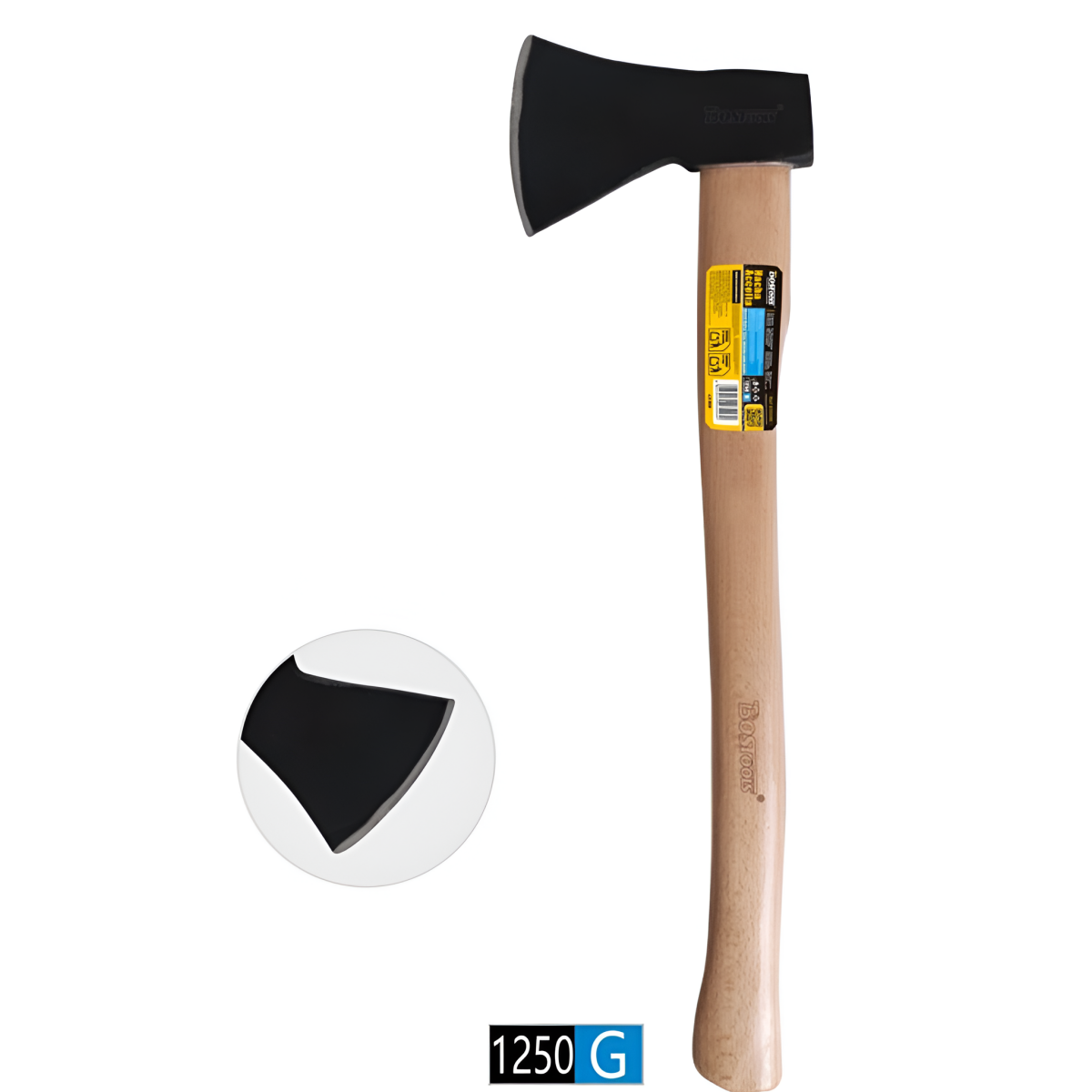 Τσεκούρι 1250g με Ξύλινη Λαβή Bostools 626446