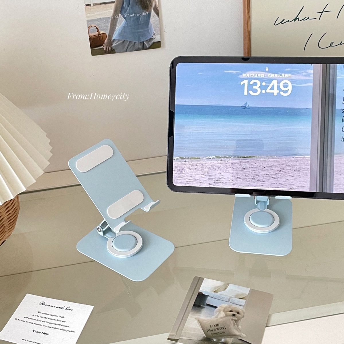 Βάση Στήριξης Κινητού και Tablet Γραφείου με Περιστροφή 360° και Αναδιπλούμενο Σχεδιασμό J-02 - Image 9