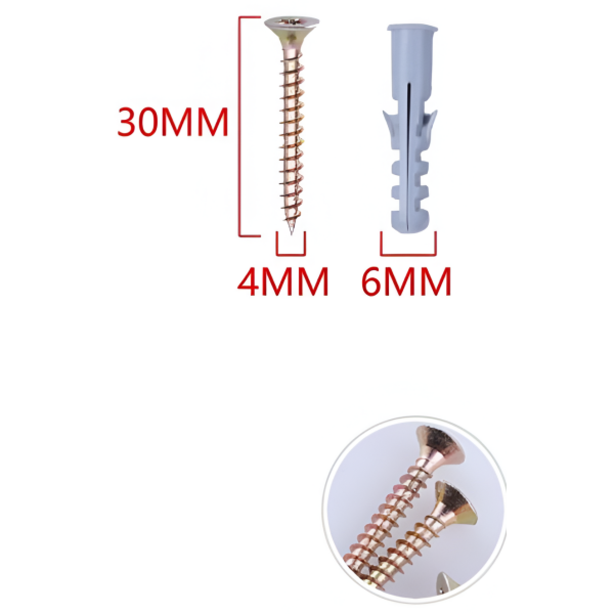 Βίδες 4x30mm & Ούπα E6 Σετ 18 Τεμαχίων BossTools 680123 - Image 2