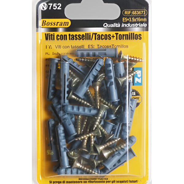 Βίδες με Ούπα 3.5x16mm E5 25τμχ Bossram 683673
