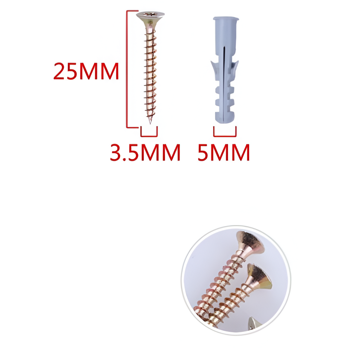 Βίδες με Ούπα 3.5x25mm E5 Σετ 20 Τεμαχίων Bostools 620256 - Image 2