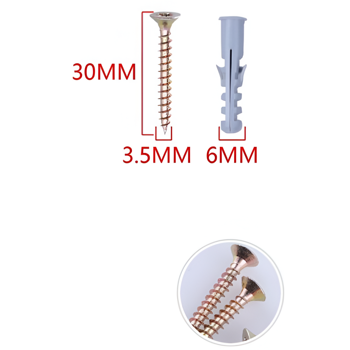 Βίδες με Ούπα 3.5x30mm E6 Σετ 18 Τεμαχίων Bostools 620257 - Image 2