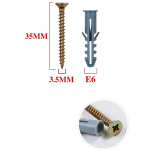 Βίδες με Ούπα 3.5x35mm E6 Σετ 14τμχ Bostools 990785