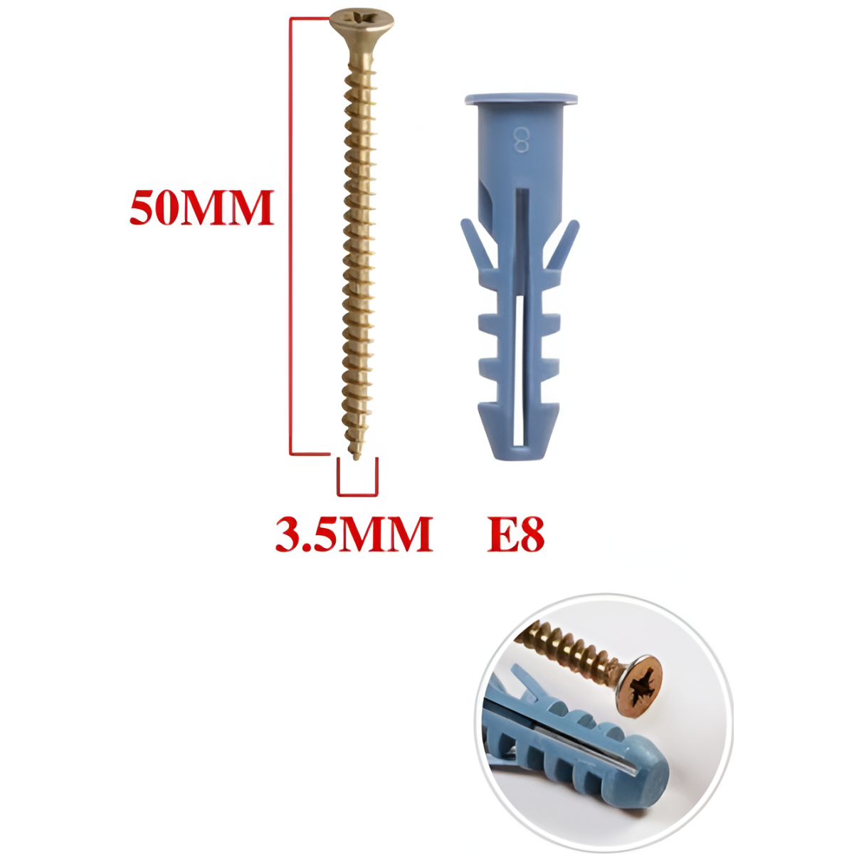 Βίδες με Ούπα 3.5x50mm E8 10τμχ BosTools 683675