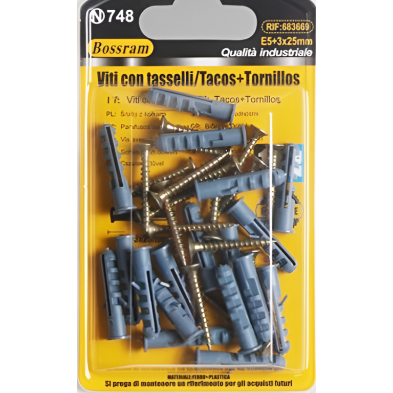 Βίδες με Ούπα 3x25mm E5 18τμχ Bossram 683669