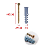 Βίδες με Ούπα 3x40mm E6 13τμχ BosTools 683671