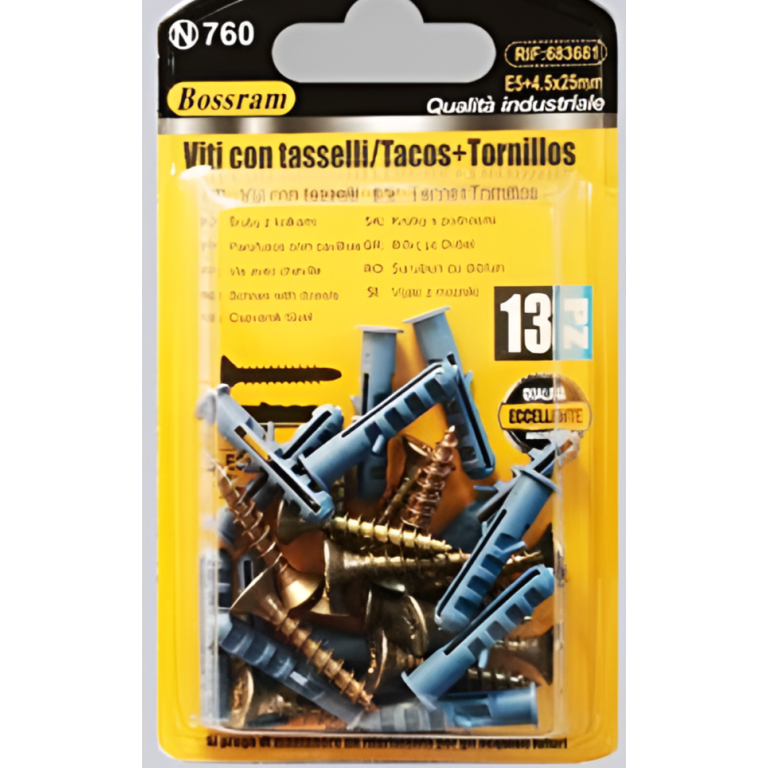 Βίδες με Ούπα 4.5x25mm E5 13τμχ Bossram 683681
