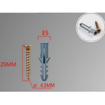 Βίδες με Ούπα 4.5x25mm E5 13τμχ Bossram 683681