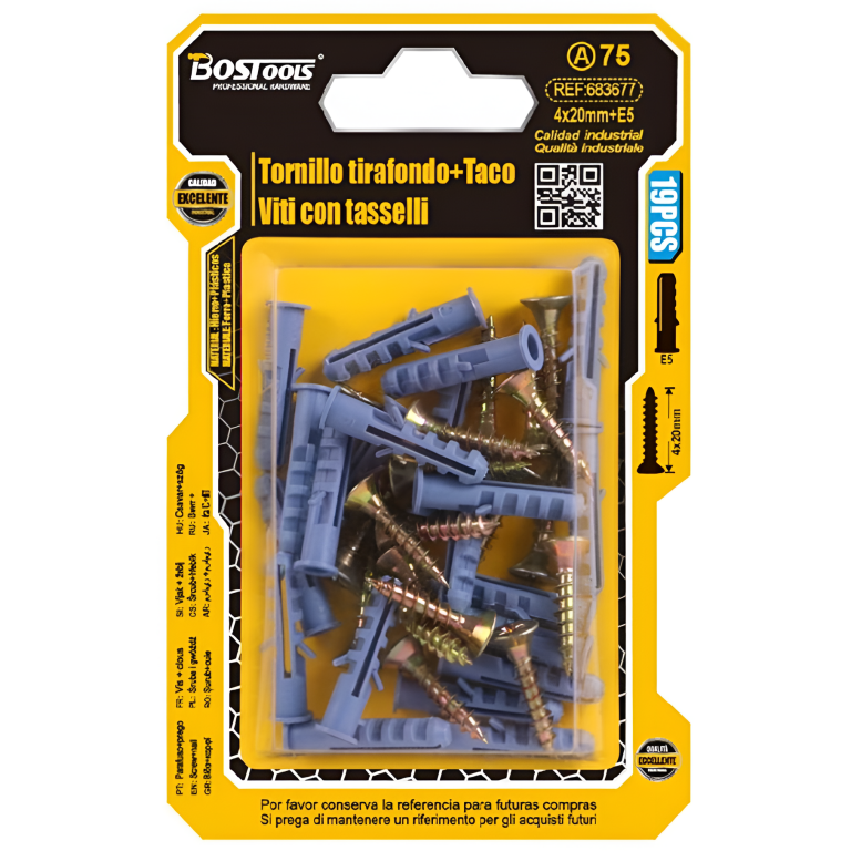 Βίδες με Ούπα 4x20mm E5 19τμχ BosTools 683677