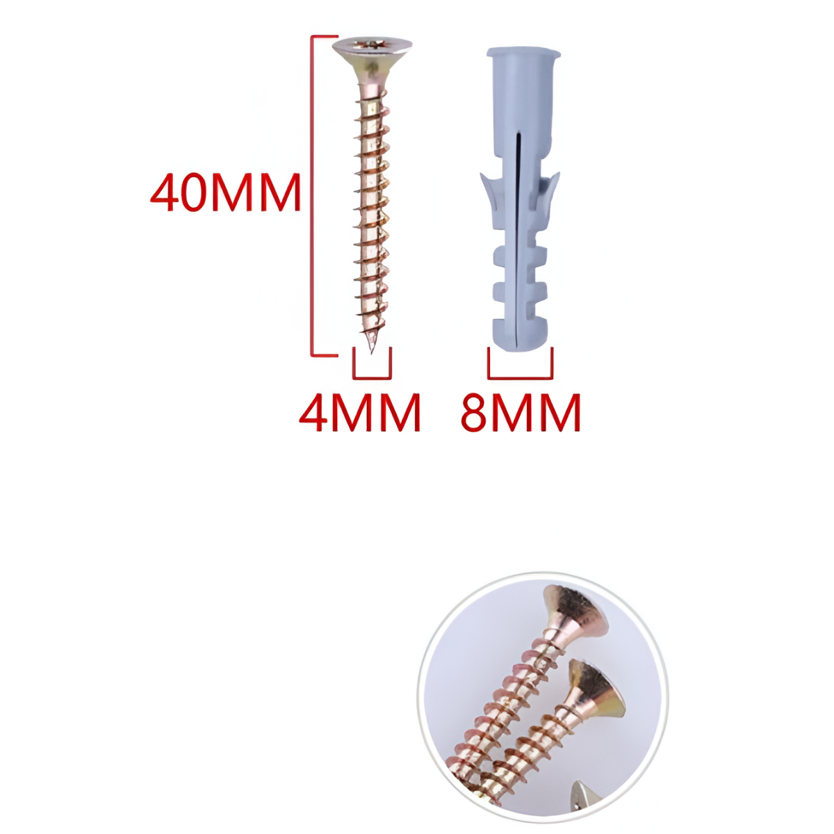 Βίδες με Ούπα 4x40mm E8 Σετ 10 Τεμαχίων Bostools 620258