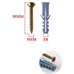 Βίδες με Ούπα 5x35mm E8 9τμχ Bostools 683689