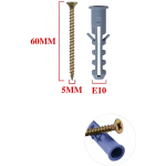 Βίδες με Ούπα 5x60mm E10 Σετ 6τμχ Bostools 990806