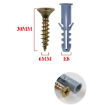 Βίδες με Ούπα 6x30mm E8 6τμχ Bostools 683692