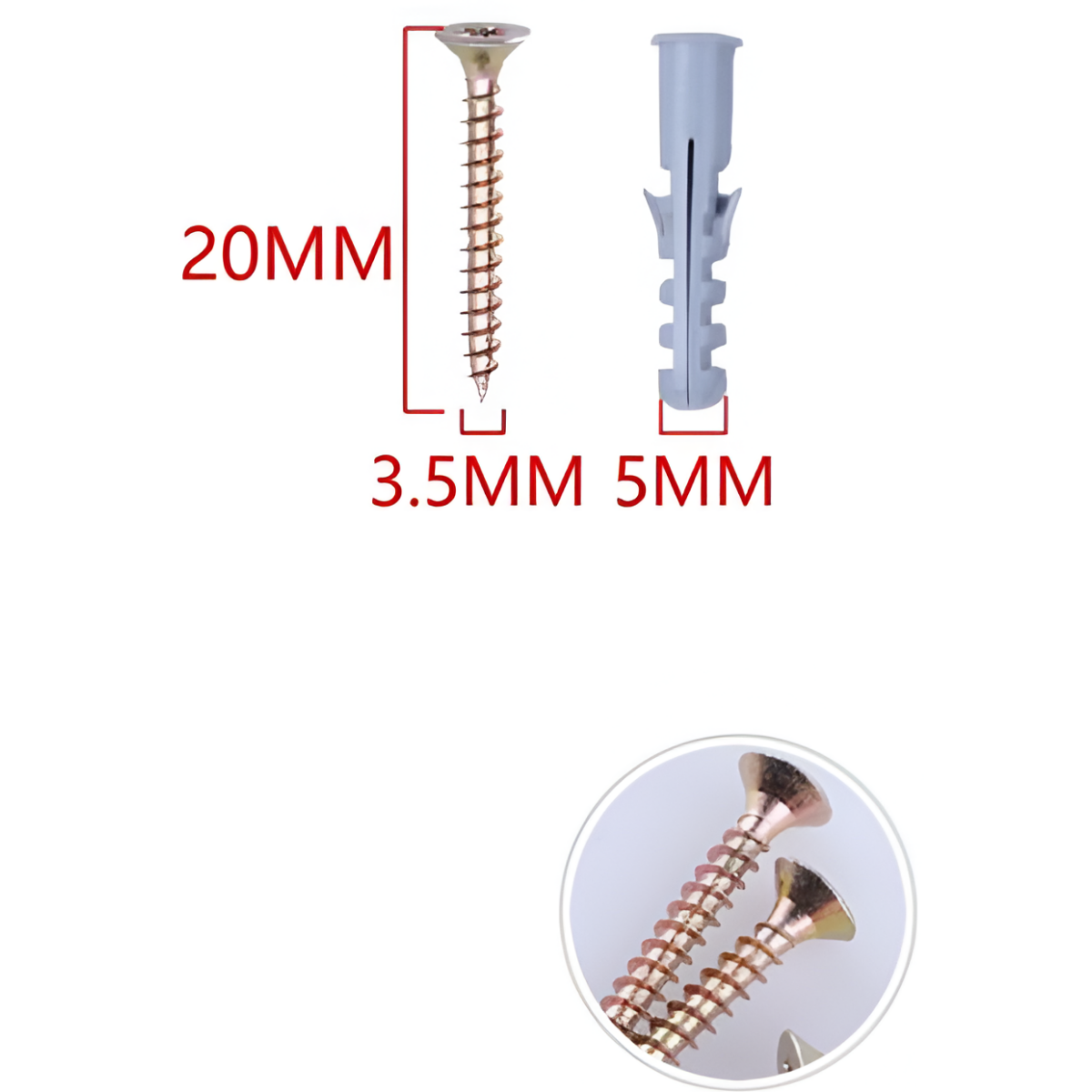 Βίδες3.5x20mm & Ούπα E5 Σετ 25 Τεμαχίων BossTools 680120