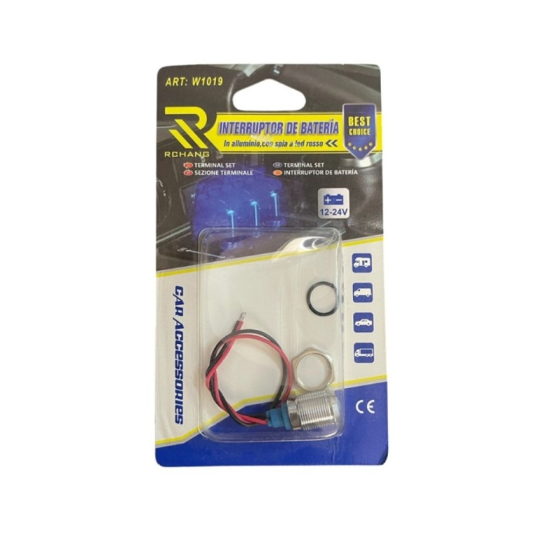 Βιδωτό Λαμπάκι Μεταλικό 12V με Led & Καλώδιο W14423-2-1