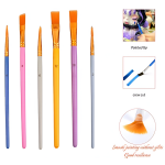 Ξύλινη Παλέτα με 6 Πινέλα Ζωγραφικής Alsuomi AL6585 - Image 2