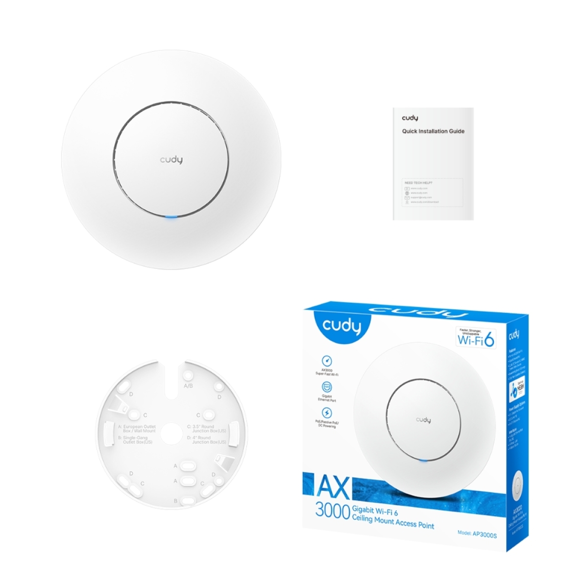 Access Point Cudy AP3000S WiFi 6 AX3000 Gigabit - Image 3