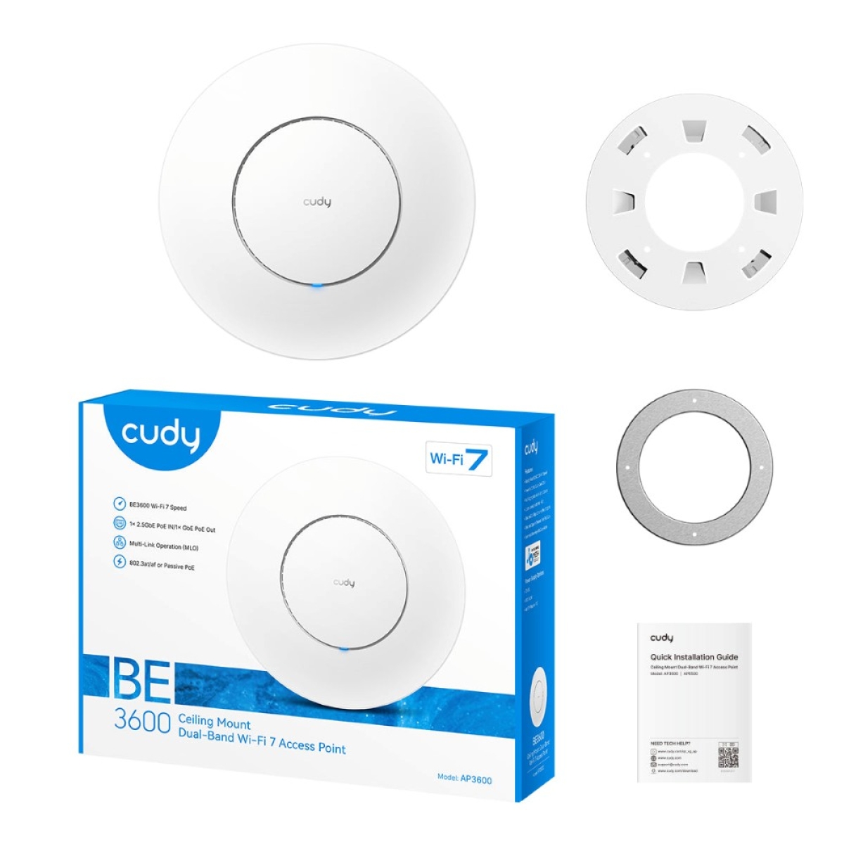 Access Point PoE Cudy AP3600 BE3600 Gigabit, χωρίς PoE Injector - Image 3