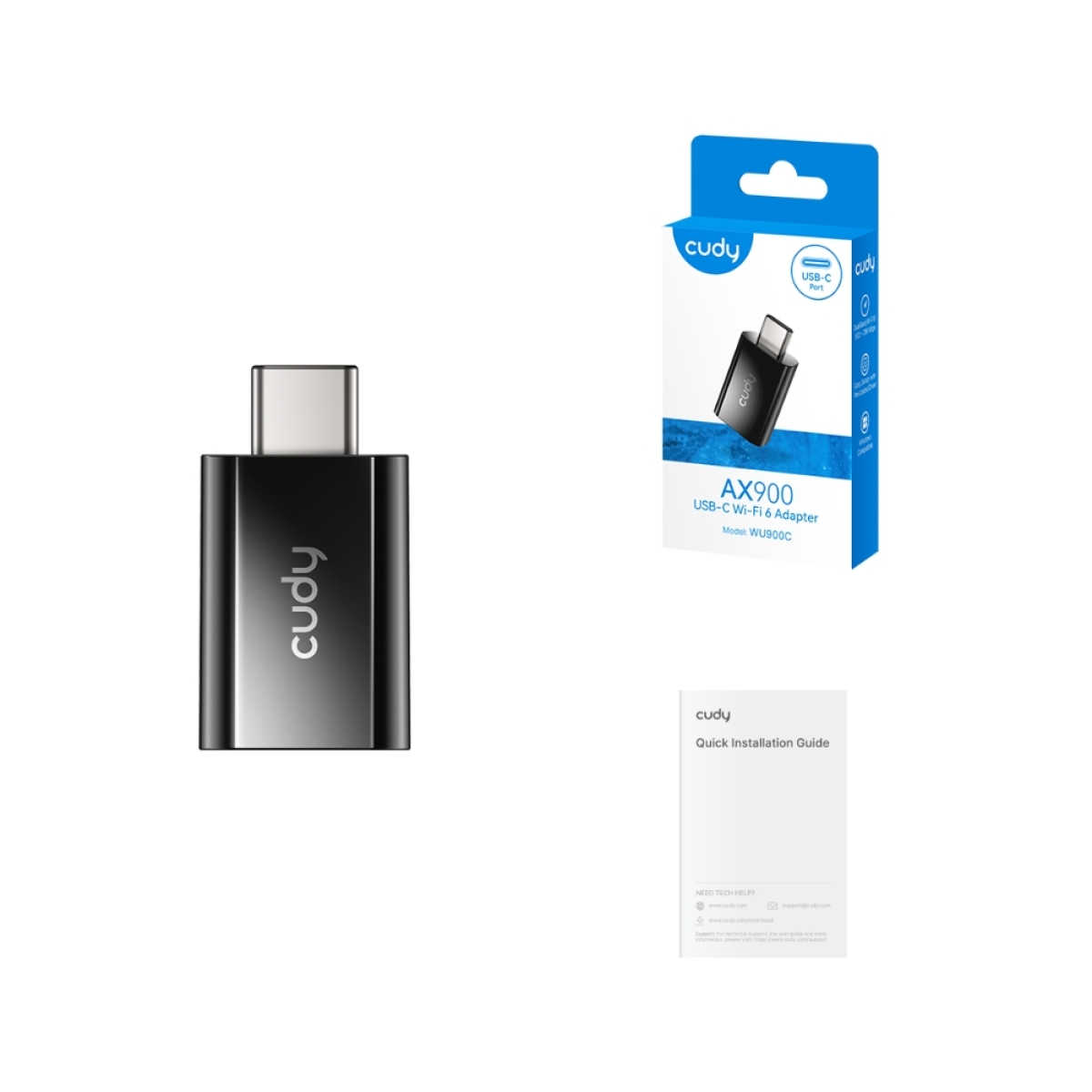 Ασύρματη Κάρτα Δικτύου USB-C Cudy WU900C AX900 Mini - Image 2