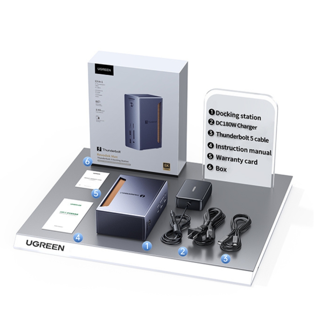 USB-C Docking Station 13 σε 1 Thunderbolt™ 5 UGREEN U715 45790A - Image 3