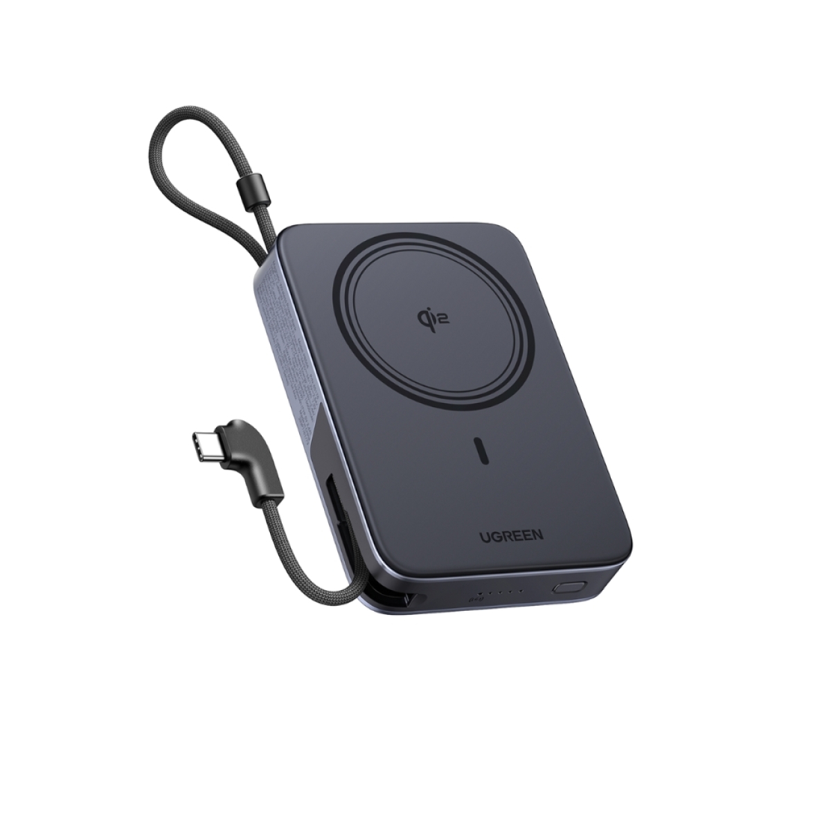 Power Bank 10000mAh 30W Qi2 UGREEN PB568 65176B με Ασύρματη Φόρτιση Magnetic και καλώδιο USB-C Γκρι - Image 2