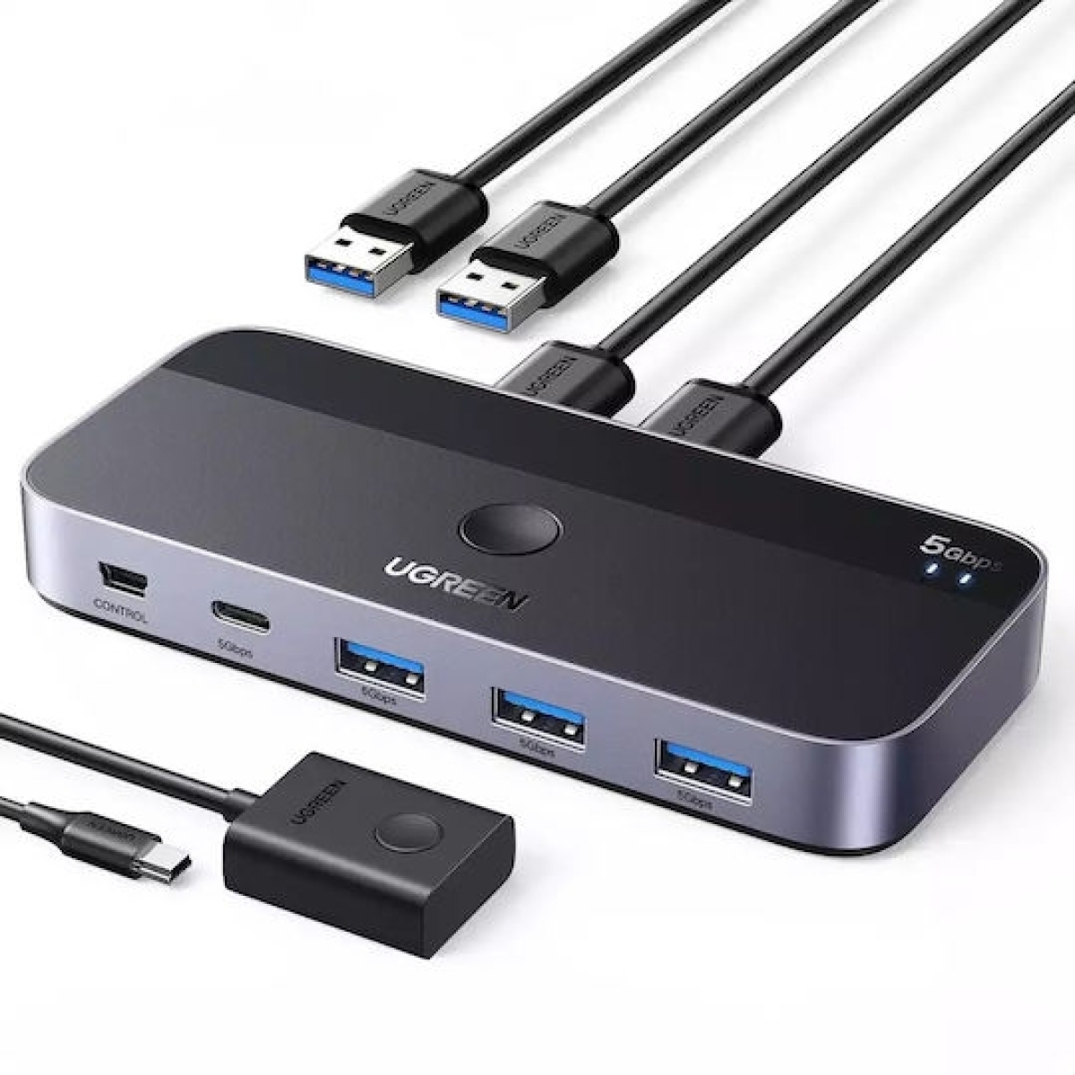 Ugreen USB 3.0 Switch 2X4 Out - Μαύρο CM662 - Image 4