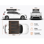 TentBox Lite XL 2026 Flint Σκηνή Camping Οροφής Αυτοκινήτου 4 Εποχών για 4 Άτομα 183x240x115cm TLIXL-FLINT-G5-95374 - Image 2
