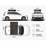 TentBox Lite 2026 Forest Green Σκηνή Camping Οροφής Αυτοκινήτου 4 Εποχών για 2 Άτομα 133x220x105cm TLI-FOR-G5-95350 - Image 2