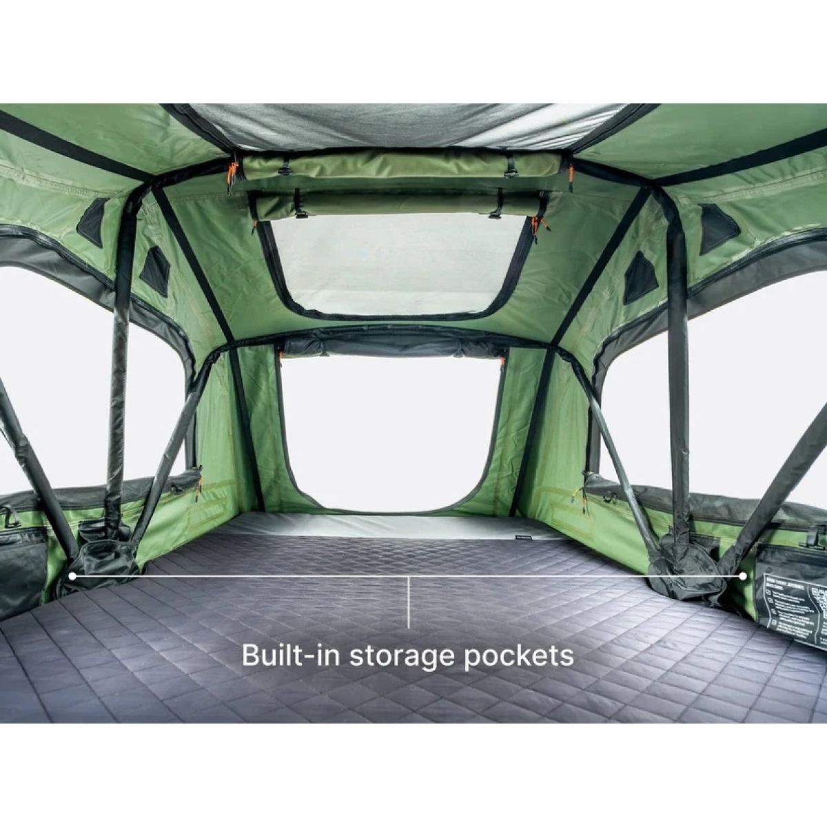 TentBox Lite 2026 Forest Green Σκηνή Camping Οροφής Αυτοκινήτου 4 Εποχών για 2 Άτομα 133x220x105cm TLI-FOR-G5-95350 - Image 4
