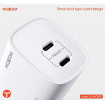 45W GaN Φορτιστής Ταχείας Φόρτισης με 2x USB-C Moxom LX-HC829 - Image 4