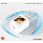 45W GaN Φορτιστής Ταχείας Φόρτισης με 2x USB-C Moxom LX-HC829 - Image 7