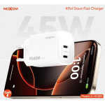 45W GaN Φορτιστής Ταχείας Φόρτισης με 2x USB-C Moxom LX-HC829 - Image 8