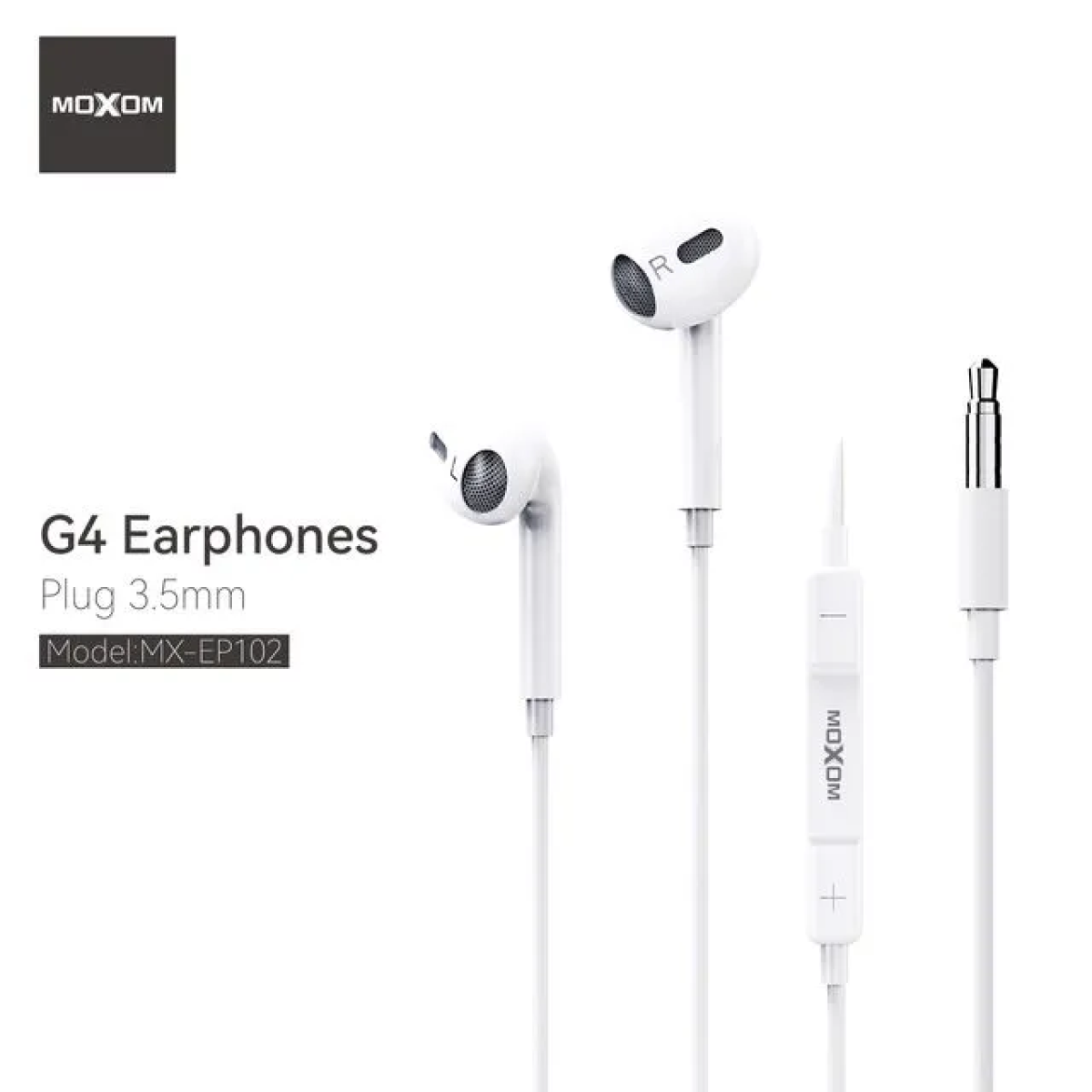Ακουστικά Ψείρες με Καλώδιο Jack 3.5mm Moxom MX-EP102 - Image 2