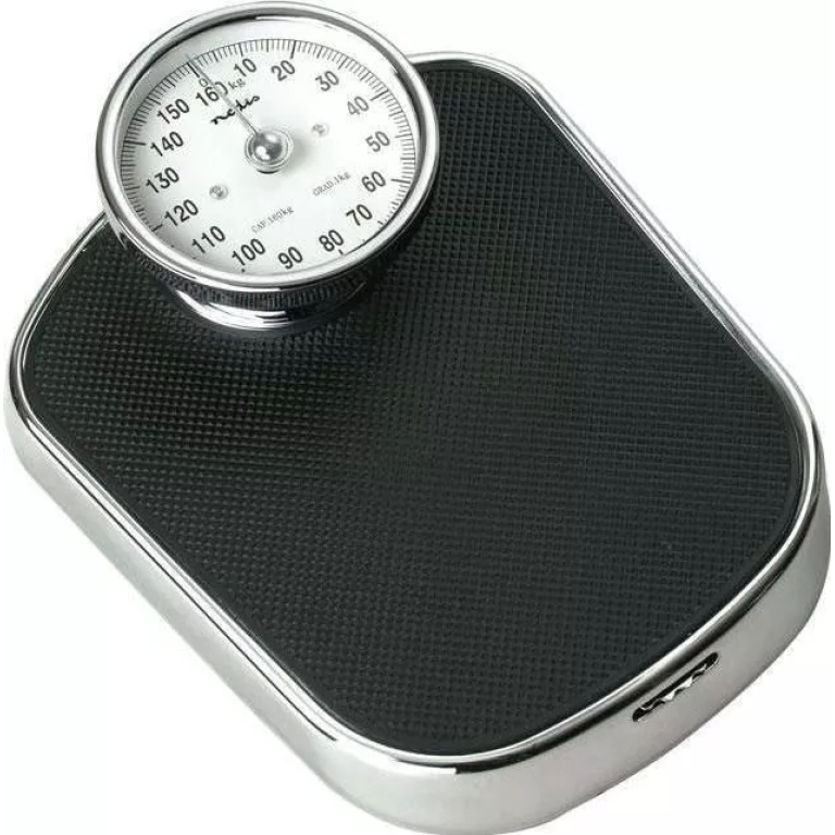 Αναλογική Ζυγαριά Μπάνιου 160kg με Ανοξείδωτη Επιφάνεια Μαύρη