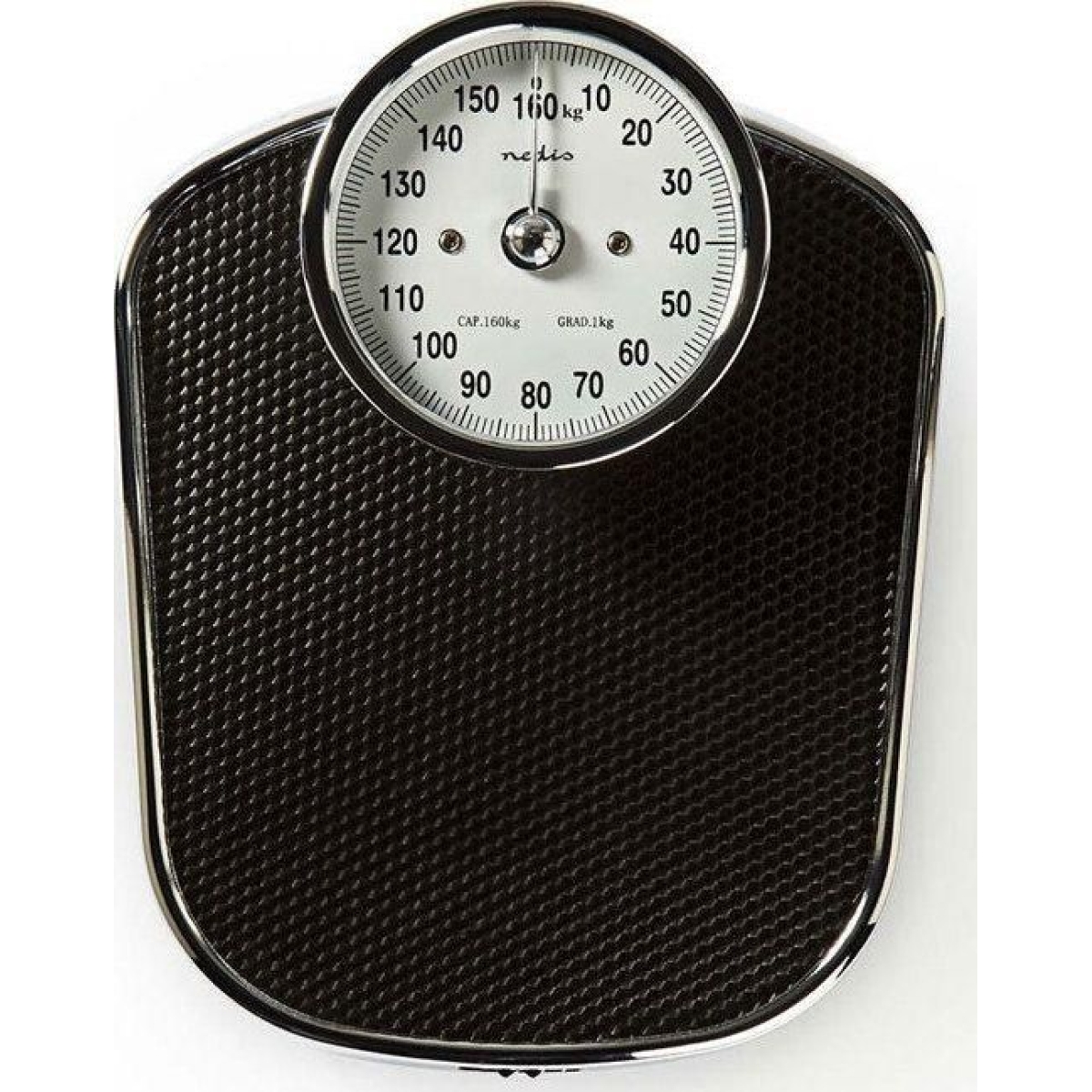Αναλογική Ζυγαριά Μπάνιου 160kg με Ανοξείδωτη Επιφάνεια Μαύρη - Image 3