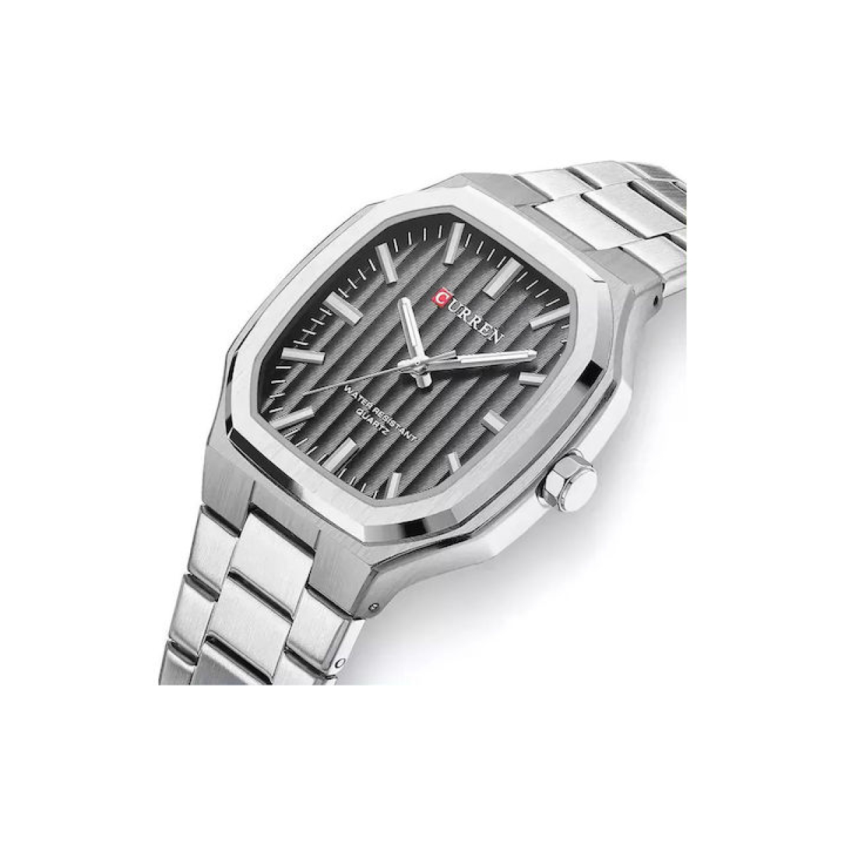 Ανδρικό Αναλογικό Ρολόι 37mm Quartz με Ατσάλινο Μπρασελέ Curren 8458-1 - Image 2