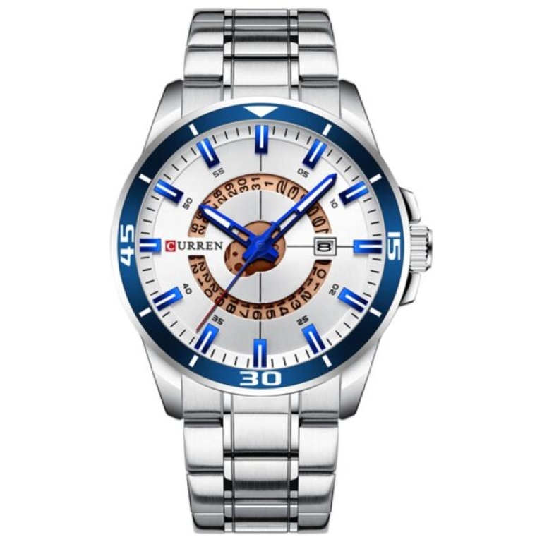 Ανδρικό Αναλογικό Ρολόι 50mm Quartz με Ατσάλινο Μπρασελέ Curren 8359-1