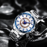 Ανδρικό Αναλογικό Ρολόι 50mm Quartz με Ατσάλινο Μπρασελέ Curren 8359-1 - Image 4