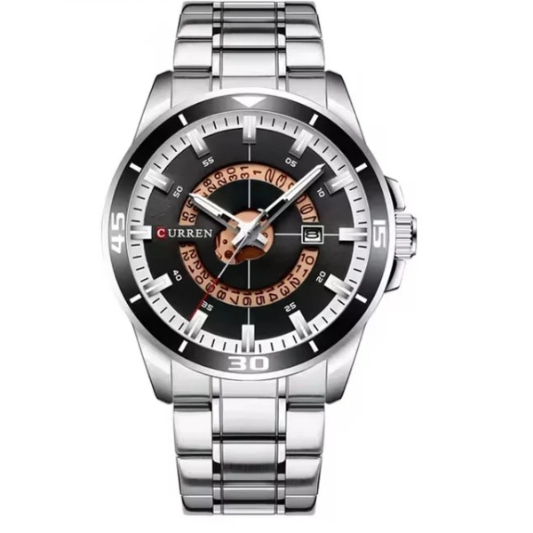 Ανδρικό Αναλογικό Ρολόι 50mm Quartz με Ατσάλινο Μπρασελέ Curren 8359-2