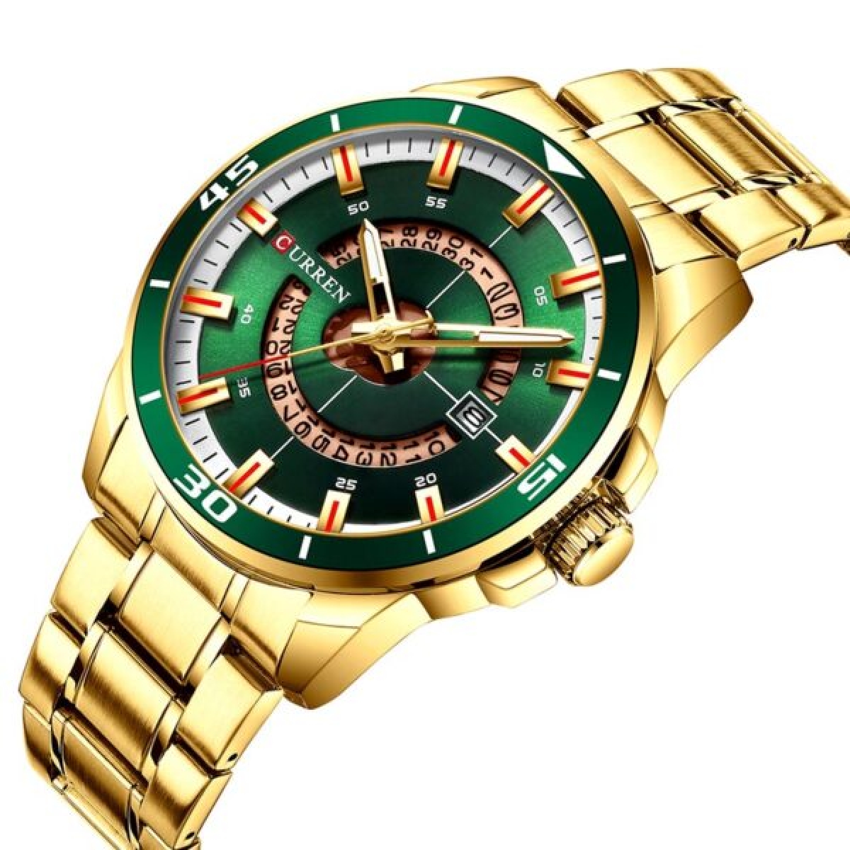 Ανδρικό Αναλογικό Ρολόι 50mm Quartz με Ατσάλινο Μπρασελέ Curren 8359-3 - Image 2